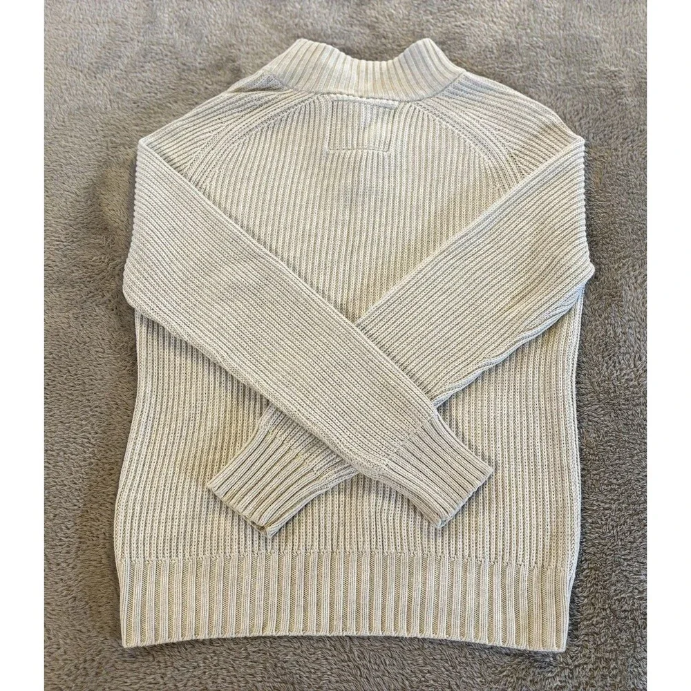 Y2K American Eagle Outfitters White Shawl Collar Knit Sweater Size L